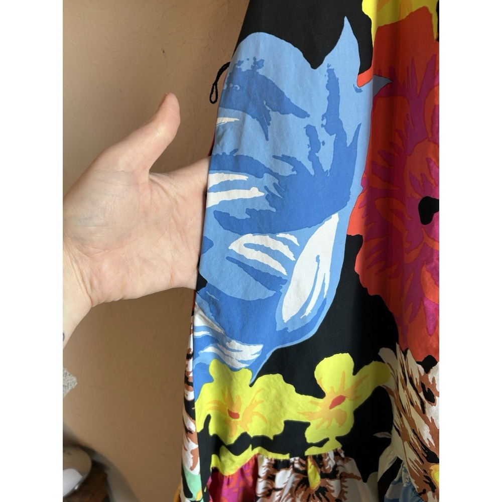 Christopher John Rogers Target Floral Puff Sleeve Hi Lo Dress XS Resort Ruffle - Picture 6 of 9
